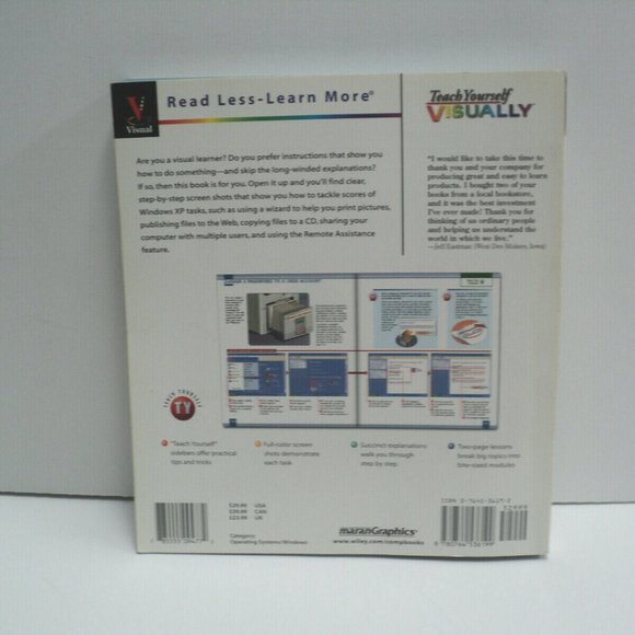 New Windows XP Teach Yourself Visually Paperback 2001 Maran Graphics Book - Picture 2 of 3